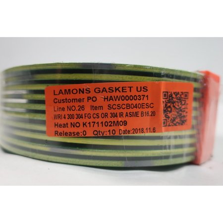 Lamons Spiral Wound Gasket 4In Pump Parts And Accessory, 10PK SCSCB040ESC